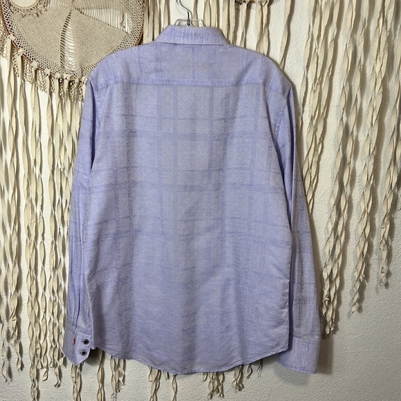 Robert Graham Classic Fit Lilac Long Sleeve Button Down Shirt Size M - Picture 4 of 10